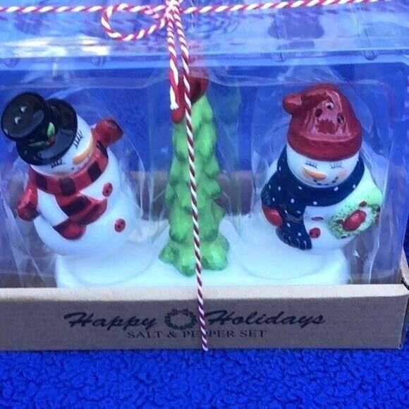 Potter’s Studio Snowmen Salt Pepper Shakers NWT - Picture 4 of 6